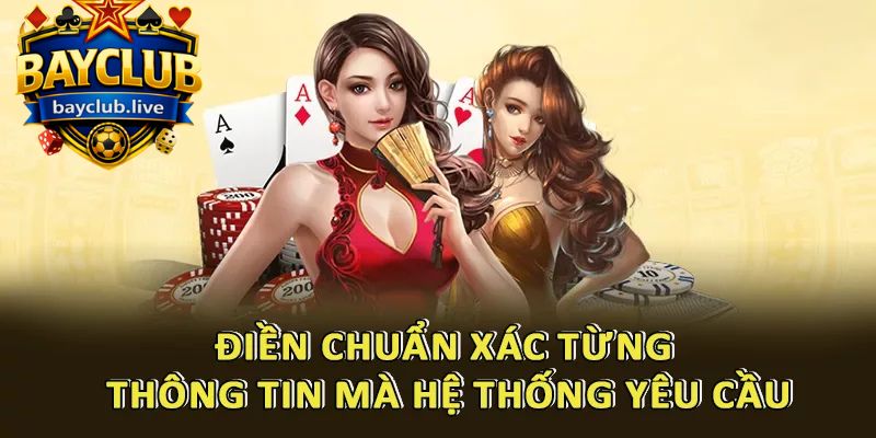 Điền chuẩn xác từng thông tin mà hệ thống yêu cầu